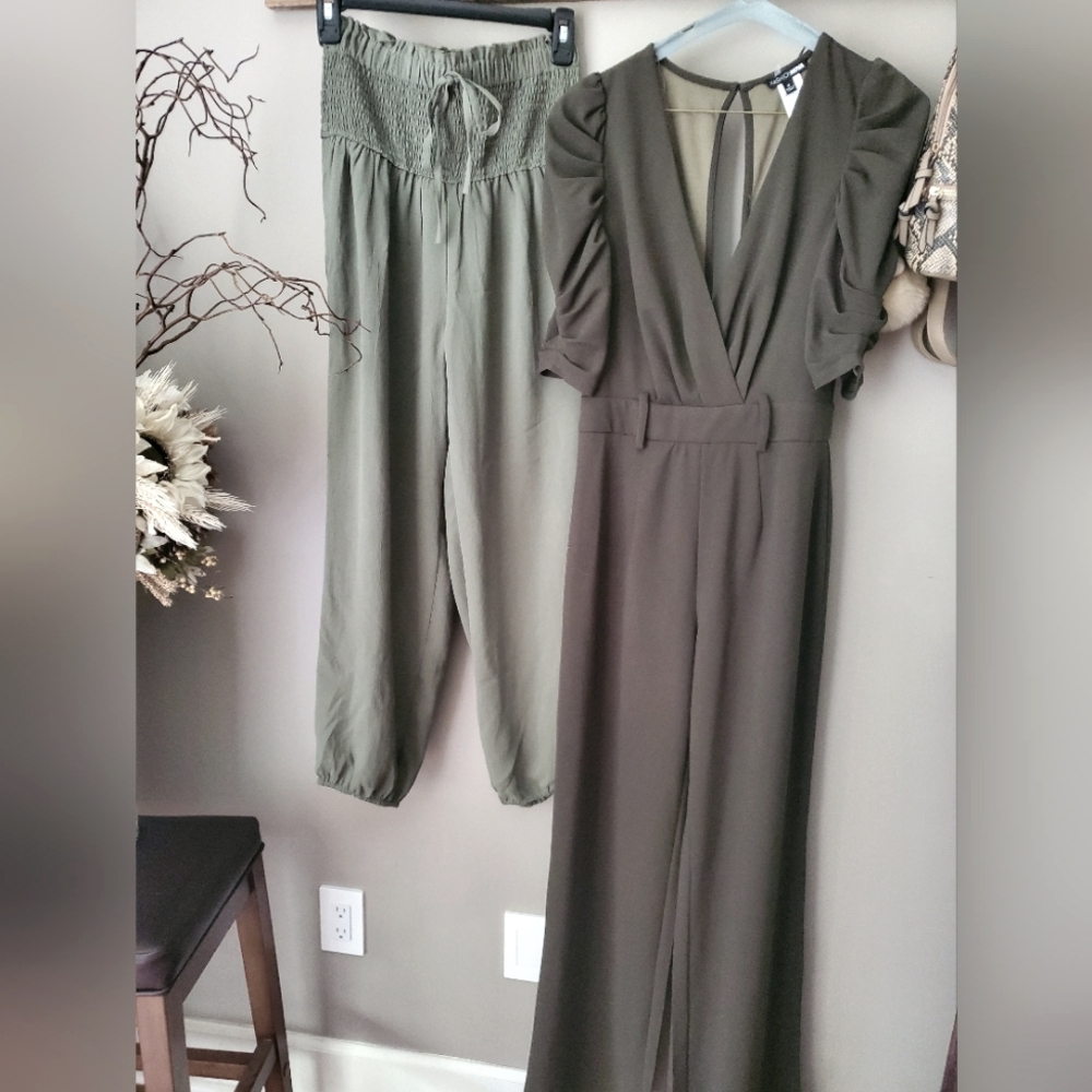 NWTS Olive Green Women's Jumpsuit and Bohemian Style Pants